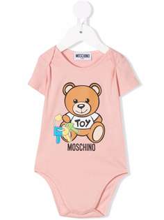 Moschino Kids боди Teddy Bear с логотипом