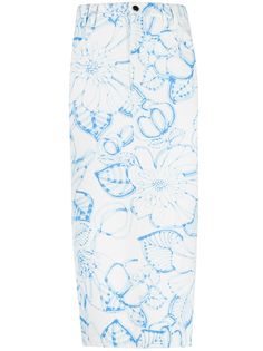 Christian Wijnants юбка миди с цветочным принтом
