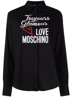 Love Moschino поплиновая рубашка с логотипом