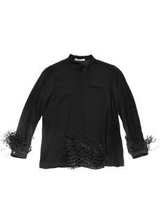 Christopher Kane прозрачная блузка с перьями