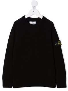 Stone Island Junior джемпер с нашивкой-логотипом