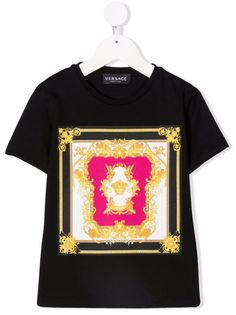 Versace Kids футболка с принтом Baroque