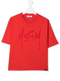 MSGM Kids футболка с логотипом