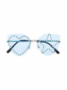 Monnalisa солнцезащитные очки-авиаторы с заклепками