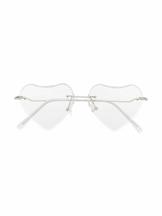 Monnalisa прозрачные солнцезащитные очки с оправой в форме сердца
