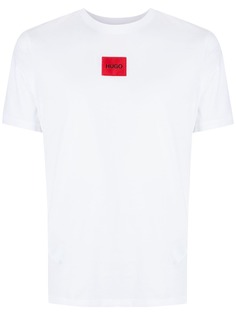 HUGO футболка с нашивкой-логотипом