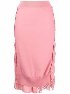Stella McCartney юбка миди с кружевом