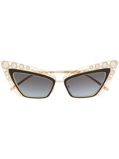 Dolce & Gabbana Eyewear солнцезащитные очки в оправе кошачий глаз с жемчугом