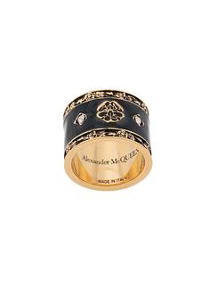 Alexander McQueen кольцо с цветочным декором