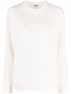 MSGM футболка с тисненым логотипом