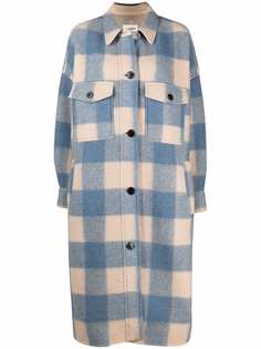 Isabel Marant Étoile однобортное пальто Fontizi в клетку