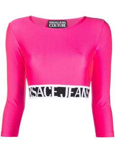 Versace Jeans Couture укороченный топ с логотипом