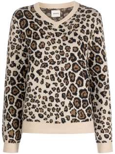 KHAITE джемпер The Nessa с леопардовым узором