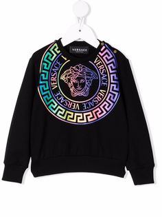 Versace Kids толстовка с логотипом