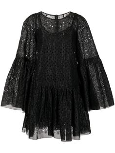 Dolce & Gabbana Pre-Owned расклешенное платье мини с цветочной вышивкой