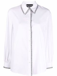 Boutique Moschino рубашка на пуговицах с декоративной строчкой