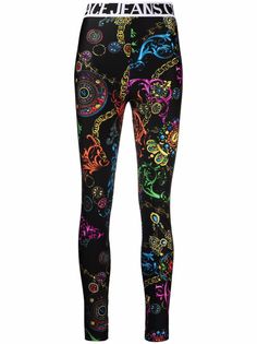 Versace Jeans Couture легинсы с узором Baroque