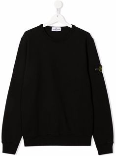 Stone Island Junior толстовка с круглым вырезом и логотипом