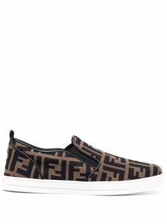 Fendi Kids слипоны с логотипом FF