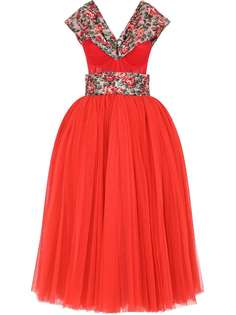 Dolce & Gabbana жаккардовое платье с цветочным узором