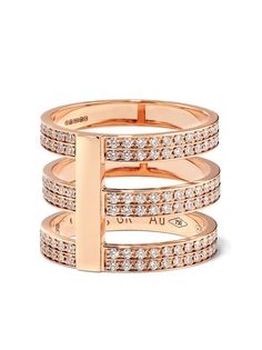 Repossi тройное кольцо Berbere из розового золота