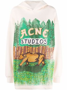 Acne Studios худи с графичным принтом