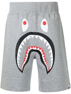 A BATHING APE® спортивные шорты с принтом Shark Bape