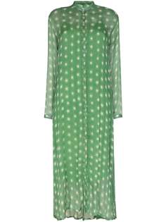 Cloe Cassandro CLOE C ANDREA MAXI DRSS LS V NCK SHEER W