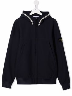 Stone Island Junior бомбер на молнии с капюшоном