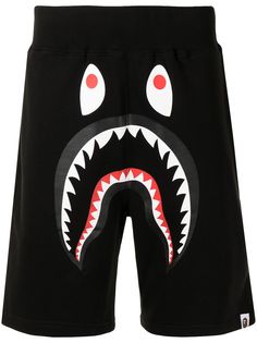 A BATHING APE® спортивные шорты с принтом Shark Bape