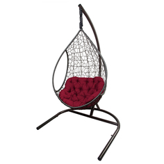 Кресло подвесное лира (ecodesign) красный 122x205x108 см.