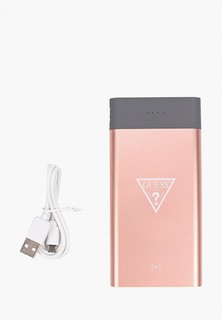 Аккумулятор внешний Guess АКБ внешняя Wireless 8000 mAh Triangle logo, LED-индикатор, 2 USB Rose gold