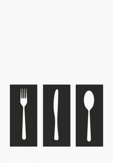 Наклейка декоративная Afi Design Вилка, нож и ложка
