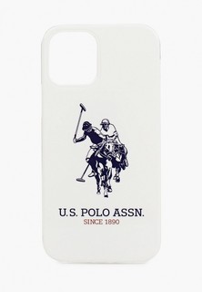 Чехол для iPhone U.S. Polo Assn. 12/12 Pro (6.1), PC/TPU Shiny Double horse White