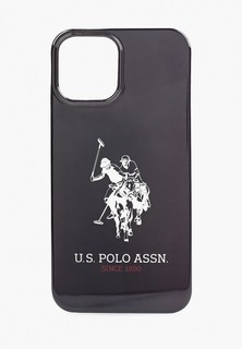 Чехол для iPhone U.S. Polo Assn. 12 Pro Max (6.7), PC/TPU Shiny Double horse Black