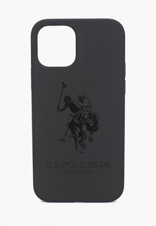 Чехол для iPhone U.S. Polo Assn. 12/12 Pro (6.1), Liquid Silicone Double horse Black