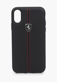 Чехол для iPhone Ferrari X / XS, Heritage W Leather Black