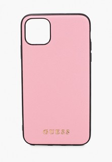 Чехол для iPhone Guess 11 Pro Max, Silicone Saffiano Pink