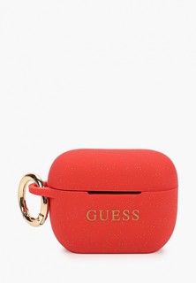 Чехол для наушников Guess Airpods Pro, Silicone case with ring Glitter/Red