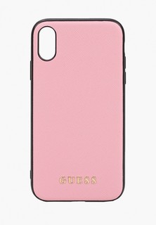 Чехол для iPhone Guess XR, Silicone Saffiano Pink