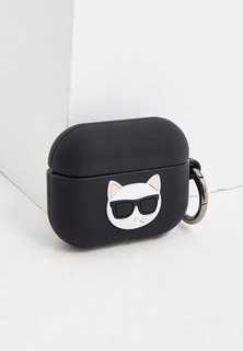 Чехол для наушников Karl Lagerfeld Airpods Pro, Choupette Silicone case with ring Black
