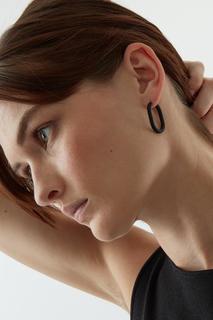 ОВАЛЬНЫЕ СЕРЬГИ-КОЛЬЦА ИЗ ЛАТУНИ COS