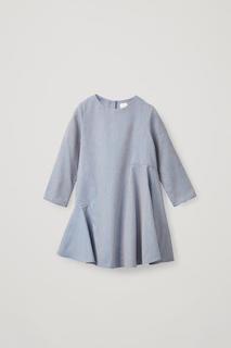 ХЛОПКОВОЕ ПЛАТЬЕ С КРУГЛЫМ ВЫРЕЗОМ И СБОРКАМИ COS