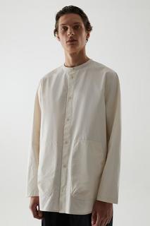 РУБАШКА ОВЕРСАЙЗ БЕЗ ВОРОТНИКА COS