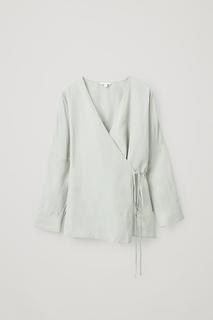 ЛЕГКАЯ БЛУЗКА С ЗАПАХОМ ИЗ ЛИОЦЕЛЛА И ЛЬНА COS