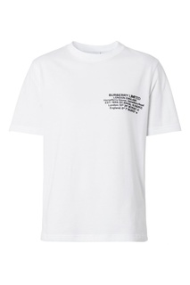 Белая футболка с надписью Burberry