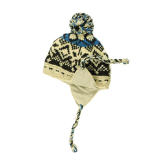 Шапка Capo Handknitted Inca Pompon Black/White/Blue Craft