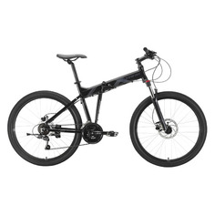 Велосипед STARK Cobra 26.2 HD (2021), горный (взрослый), рама 18", колеса 26", черный/серый, 15.9кг [hq-0004847]