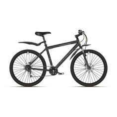 Велосипед STARK Respect 26.1 D (2021), горный (взрослый), рама 18", колеса 26", черный/черный, 15.9кг [hd00000163]