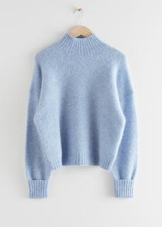 Вязаный свитер-водолазка из смесовой шерсти альпака & Other Stories